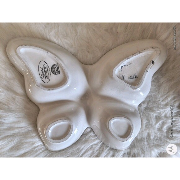 Certified International Butterfly Serving Bowl Rare Vintage - Picture 5 of 11